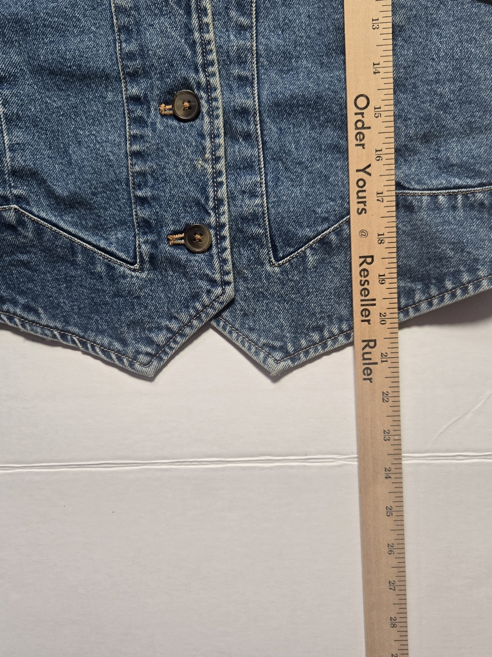 We The Free Blue Denim Button-Front Vest - Picture 4 of 6